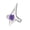 White purple., variant on Unique Spiked Design Adjustable Ring In Punk Aesthetic For Comfort Wear