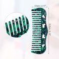 thumbnail image 2 of Unique Bargains 1 Pcs Women Heart Style Wide Tooth Comb for Curly Thick Wavy Straight Hair Blackish Green, 2 of 6