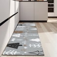 thumbnail image 4 of Gray Christmas Tree Pattern Kitchen Rug Mat,Kitchen Runner Rugs Non Skid Washable,Decorative Kitchen Floor Mats for Kitchen,Sink,Laundry,17"X47", 4 of 5
