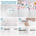 thumbnail image 4 of No Hook Shower Curtain, Colorful Polka Dot Shower Curtains for Bathroom with See Through Top Window, Rainbow Watercolor Polka Dots Waterproof & Washable Bath Curtain 66"x72", 4 of 9