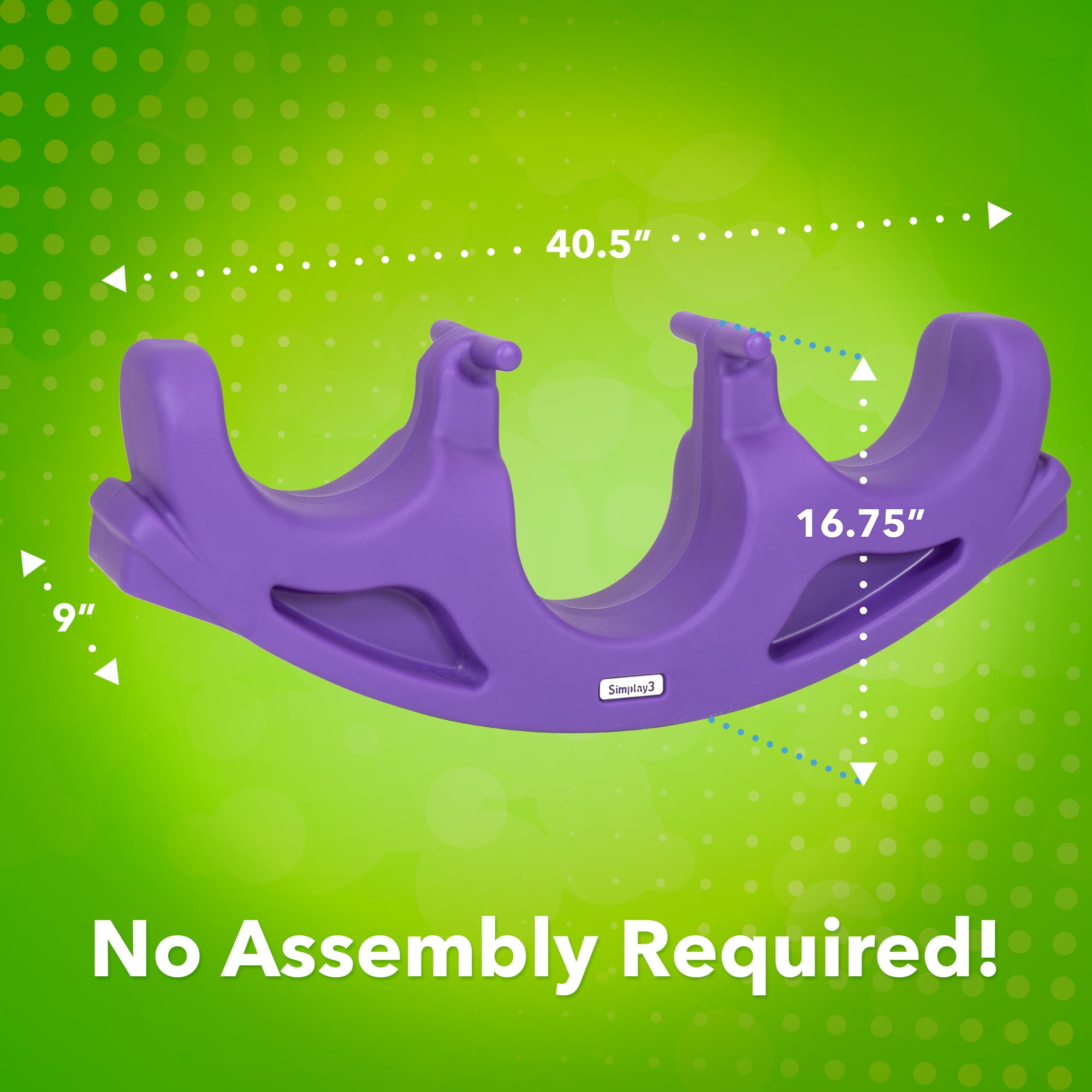Simplay3 Rock & Roll Teeter Totter Seesaw for Kids and Toddlers, Weather-Resistant Plastic, Indoor or Outdoor Use