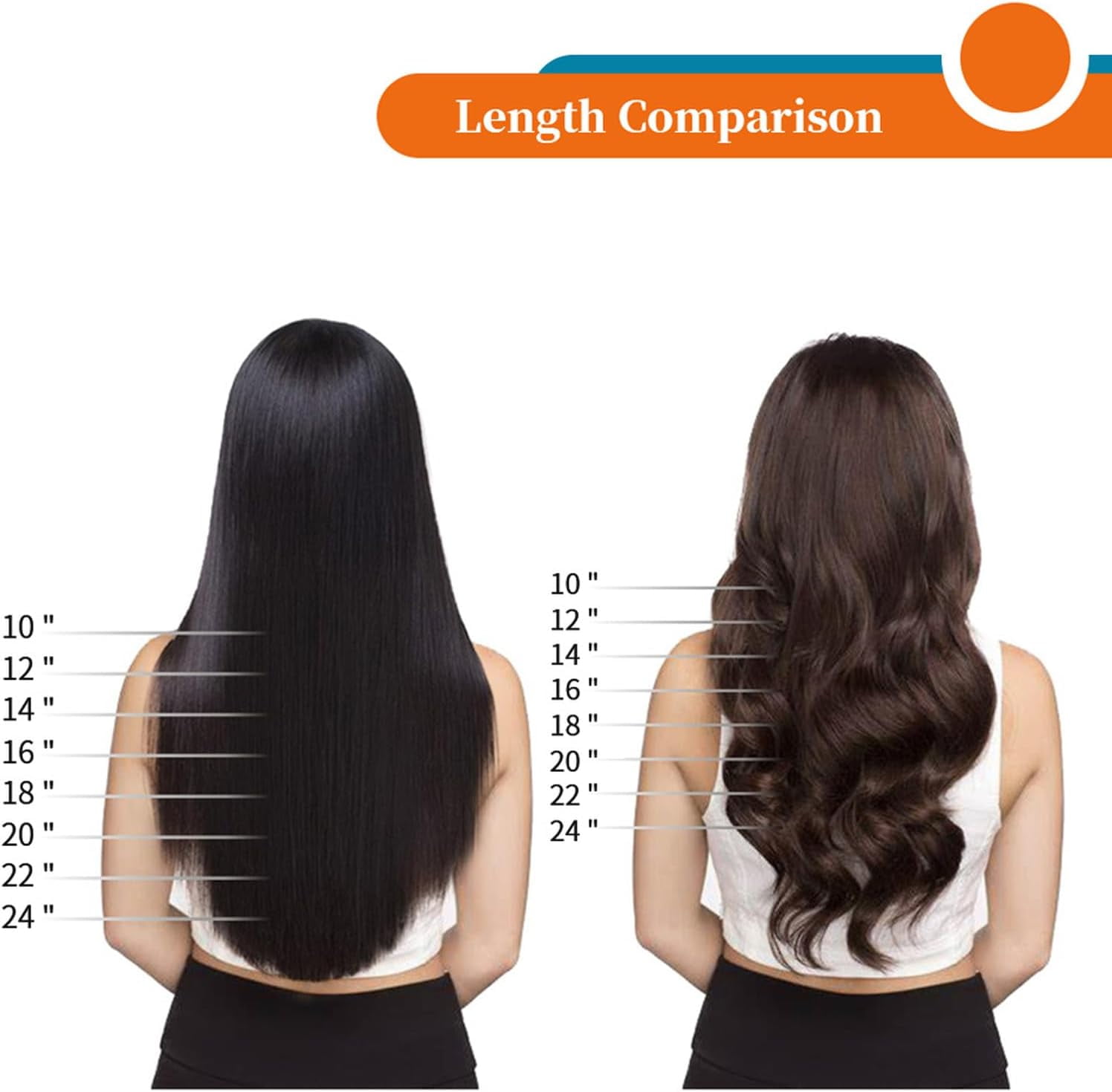 Aorsher 20 Inch Halo Hair Extensions, Invisible Wire Hair Extensions with 4 Secure Clips, Adjustable Size Transparent Headband Long Wavy Secret Black Hairpiece for Women