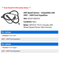 thumbnail image 2 of ABS Speed Sensor - Compatible with 2007 - 2009 Ford Expedition 2008, 2 of 2