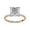 Rose Gold, variant on Hidden Halo Solitaire Engagement Rings for Women, Center 7.5mm Princess Cut Lab Created Moissanite Wedding Ring in 10K Solid Yellow Gold Size-4