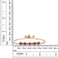 thumbnail image 2 of Gem Stone King 18K Rose Gold Plated Silver Blue Diamond Bracelet for Women Set with Red Moissanite (2.76 Cttw), 2 of 4