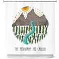 thumbnail image 1 of Shower Curtains 70" x 84" from DiaNoche Designs by Pom Graphic Design - Mountains are Calling, 1 of 1