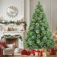thumbnail image 4 of Alupssuc 6.5 ft Prelit Artificial Hinged Christmas Pine Tree, Warm White & RGB Lights, Pinecone Ornaments, and A Remote Control, Perfectly Complements Holiday Decorations, Parties, 4 of 7
