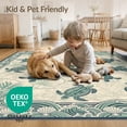 thumbnail image 4 of ODIKA 4'x6' Washable Area Rug Nautical Map Border Ocean Compass Coral Vintage Wave Reef Turtle Flowing Dynamic for Dorm Room, Small Living Stain Resistant Low Profile, Easy Care, 4 of 7