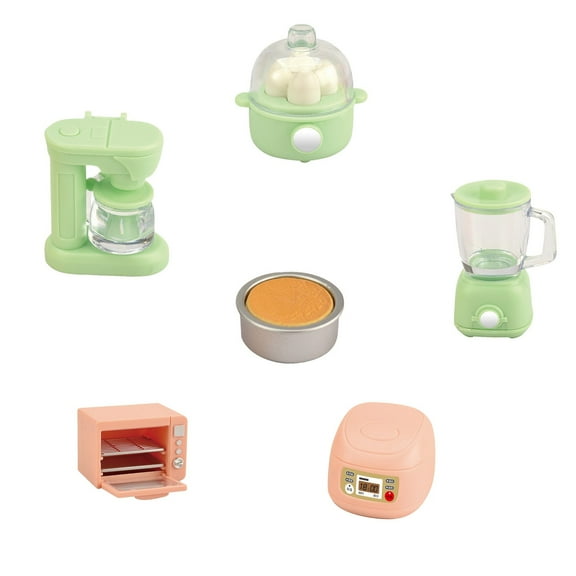 Miniature Colorful Kitchen Toy Set 15PCS Plastic Playhouse Furniture for Kids 3 4 5 Years Old Pretend Cooking Role Play Dollhouse Accessories
