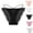 02# Black, variant on Women's Side Tie Sheer Panties Lace Bikini Adjustable G-String Thongs for Women Low Waisted Underwear,Black M