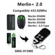 thumbnail image 2 of 6uds. Control de apertura de puerta de garaje, llave remota de 433,92 mhz para Merlin 2,0 E945M E950M E940M, 2 of 5