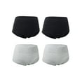 thumbnail image 1 of Womens' Comfort Cotton Briefs Firm Tummy Control Underwear Panty High Waist Cotton Boyshorts 4-Pack, 1 of 7