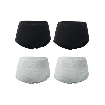 

Womens Comfort Cotton Briefs Firm Tummy Control Underwear Panty High Waist Cotton Boyshorts 4-Pack