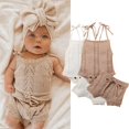 thumbnail image 2 of Ropa de verano para bebés y niños recién nacidos, peleles de punto con espalda descubierta y pantalones cortos con cordón, conjuntos de trajes de playa Tan Jianjun  unisex, 2 of 2