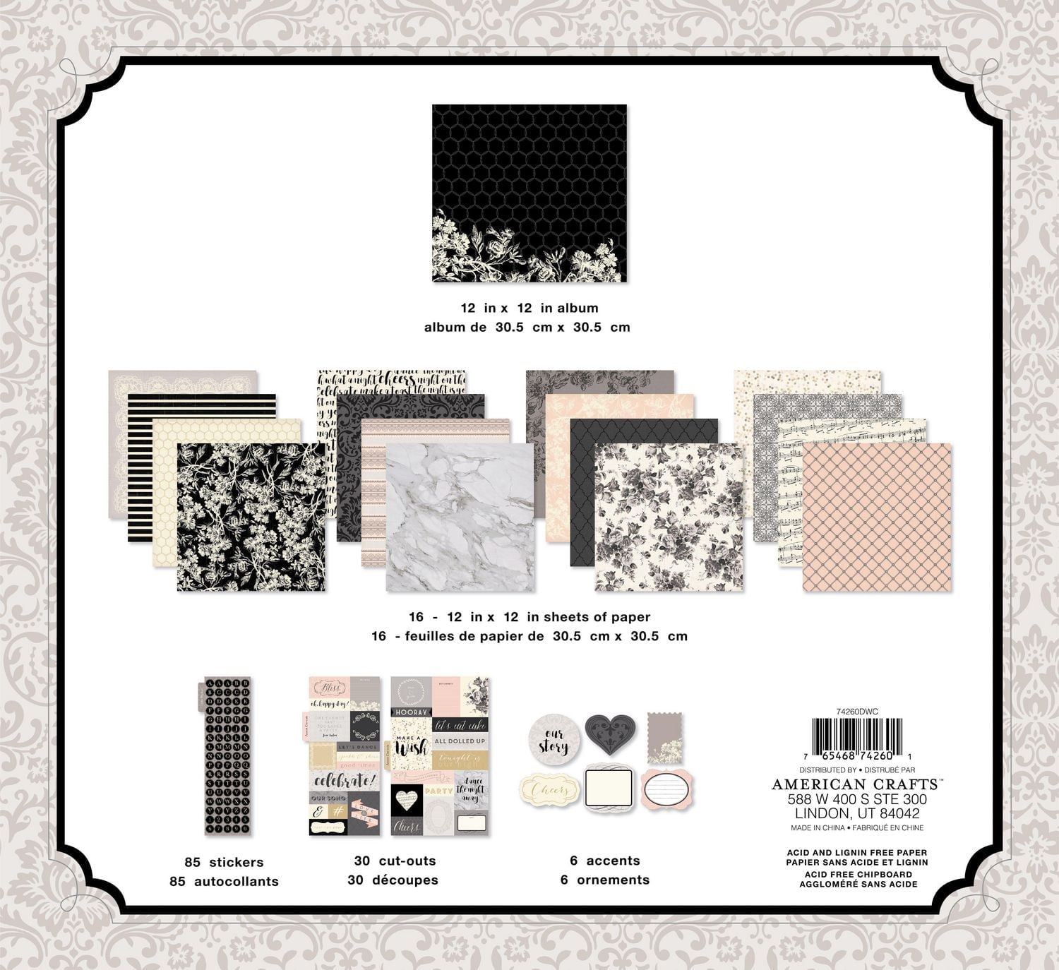 Nécessaire pour album de découpures en boîte – Pour toutes les occasions Colorbok