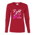 thumbnail image 2 of for a Support Awareness Womens Graphic Long Sleeve T-Shirt, Red, Medium, 2 of 3