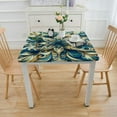 thumbnail image 3 of Indoor Outdoor Heavy Weight Fabric Tablecloth, Blue Floral Water and Stain Repellent Tablecloth, 3 of 7