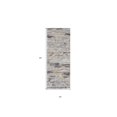 thumbnail image 5 of 8' Tan Orange And Ivory Abstract Power Loom Distressed Runner Rug, 5 of 5