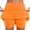 Orange, variant on Timegard Workout Shorts Women 2 in 1 Plus Size Casual Running Skirt Shorts Mid Waist Solid Color Shorts