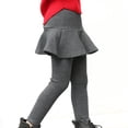 thumbnail image 1 of Vestido Para Niñas Ropa Para Niñas Bebés Otoño Invierno Pantalones Pantalones Elásticos Impreso Cepillado Cálido Leggings Casuales Falso Culottes De Dos Piezas Gris Oscuro Odeerbi LM103-10943, 1 of 6