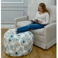 thumbnail image 4 of The 1st Chair Pillow Poufette Round - Blue Lilly Fabric, 4 of 4