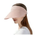 thumbnail image 1 of PMVFHDE Sun Hat Summer Wide Brim Straw Visor Beach Cap Solid Color Outdoor Sunscreen, 1 of 4