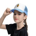 thumbnail image 5 of PAYOHTO Kids Hype Beast Skull Baseball Hat Back Adjustable Mesh Breathable Hats Sky Blue Trucker Cap Outdoor Fishing Sun Caps for Boys or Girls ages 4-10, 5 of 9