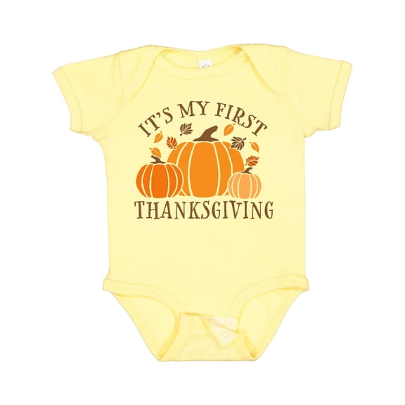 Inktastic It's My 1st Thanksgiving Boys or Girls Baby Bodysuit