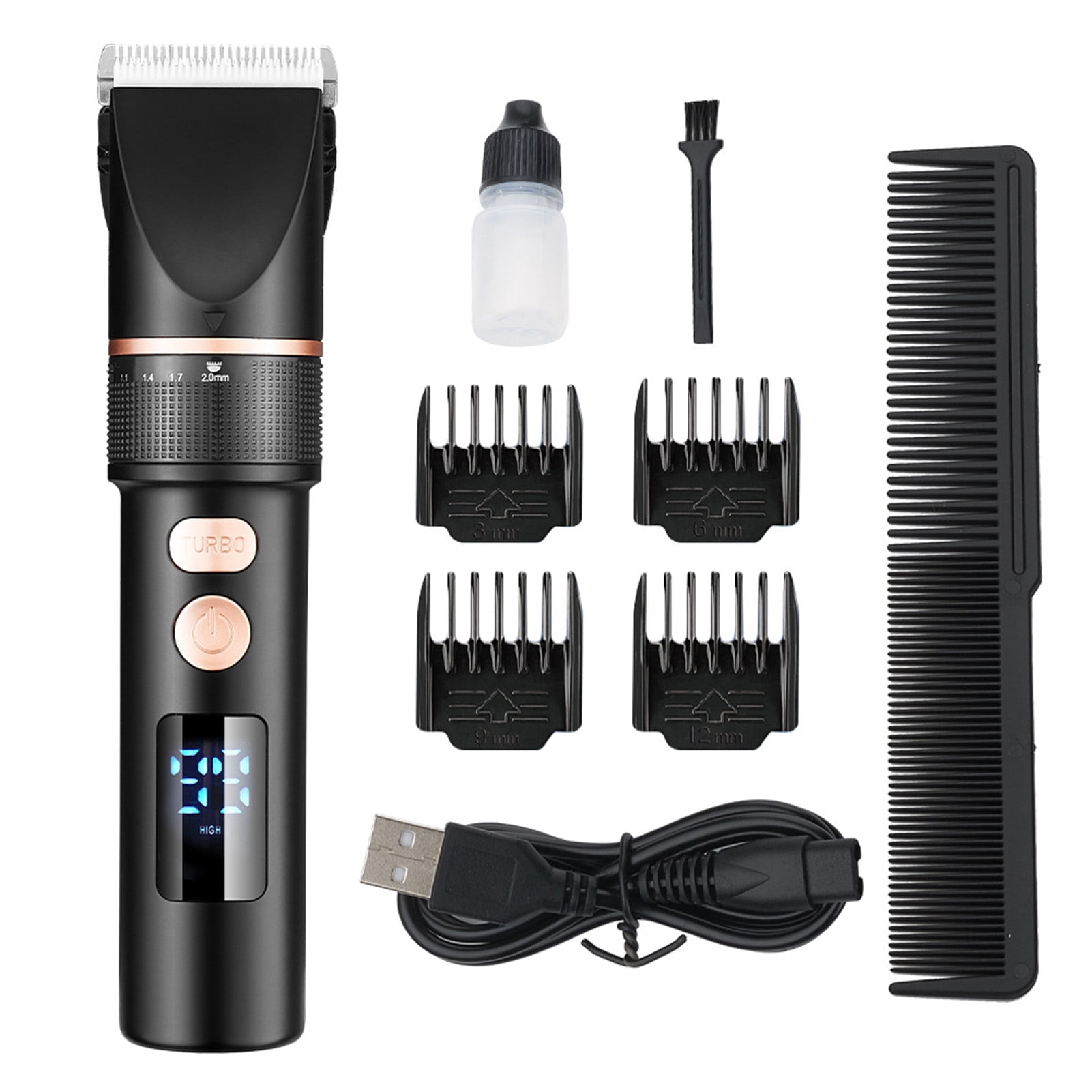 Cortadora de Cabello Profesional con Pantalla LCD, Ajustes de Longitud