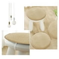thumbnail image 4 of Btomtd Thickened Round Seat Cushion for Solid Wood Stools Four Seasons Comfort Sponge Chair Cushion for Home and Kitchen Use - 15.74x15.74 inch, Khaki, 4 of 6