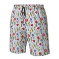 thumbnail image 5 of Kdxio Tulips Flowers Pattern Mens Casual Shorts - Drawstring Summer Beach Sports Shorts for Men, 5 of 9