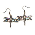thumbnail image 5 of Grandest Birch Bohemian Women Butterfly Dragonfly Rhinestone Charm Hook Earrings Jewelry Gift Alloy, Rhinestone Blue, 5 of 6