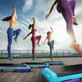 thumbnail image 4 of Yes4All Adjustable Workout Aerobic Exercise Step Platform Health Club Size with 4 Adjustable Risers Included and Extra Risers Options - Teal Purple, 4 of 6