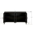 thumbnail image 5 of Hollow Door Cabinet For Living Room - Antique Black Finish With Adjustable Space And Construction Sideboard Design, 5 of 7