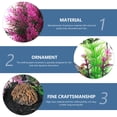thumbnail image 3 of Milisten Planta Decorativa Rosa Simulación Para De Acuarios Y, 3 of 5