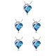 thumbnail image 2 of Qarigey Collar con colgante de corazón, gargantilla de cristal, joyería para fiesta de disfraces de aniversario, azul Type2 NO2 Qarigey CBP212299, 2 of 5