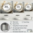 thumbnail image 4 of Designart "Timeless Turn In Gold And White" abstract spirals Square Mirror For Wall Decor - Large Gold Square Mirror Printed Wall Decor - Modern Square Living Room Mirror, 4 of 5