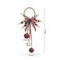 thumbnail image 2 of Uxgjfwu Christmas Door Hanging, Colorful Metal Wall Decor with Festive Bow for Front Porch Entryway Indoor Outdoor Holiday Decoration, Christmas Door Hanging, 2 of 7