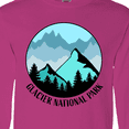 thumbnail image 4 of Inktastic Glacier National Park Montana Mountains Long Sleeve T-Shirt, 4 of 5