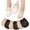 3 Pairs Nude+3 Pairs Black, variant on Toe Socks Womens for Mules, Half Socks Toe Topper Covers No Show Invisible Non-slip Liners for Clogs 4/6/8 Pairs
