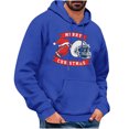 thumbnail image 2 of Jjayotai Mens Merry Christmas Letter Print Hood Sweatshirt, Long Sleeve Drawstring Loose Sweatshirts, Fall Hooded with Pockets Blue L, 2 of 4