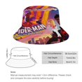 thumbnail image 2 of Hombre Araña A Través del Spider Verso Sombrero bucket para adultos, gorra de protección solar, sombrero de pescador plegable para viajes al aire libre, pesca y actividades de verano, 2 of 6