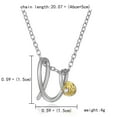 thumbnail image 2 of mtvxesu Necklaces Pendants Letter Rose Rhinestone Necklace 26 Retro English Letter Pendant Necklace, 2 of 2