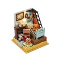 thumbnail image 1 of DIY Crafts Miniature Dollhouse 3D Puzzles With LED Lights Desktop Decor Assemble B, 1 of 9