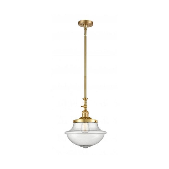 206-SG-G544 Innovations Lighting Large Oxford-1 Light Mini Pendant in Traditional Style-12 Inches Wide by 15 Inches High-Satin Gold Finish