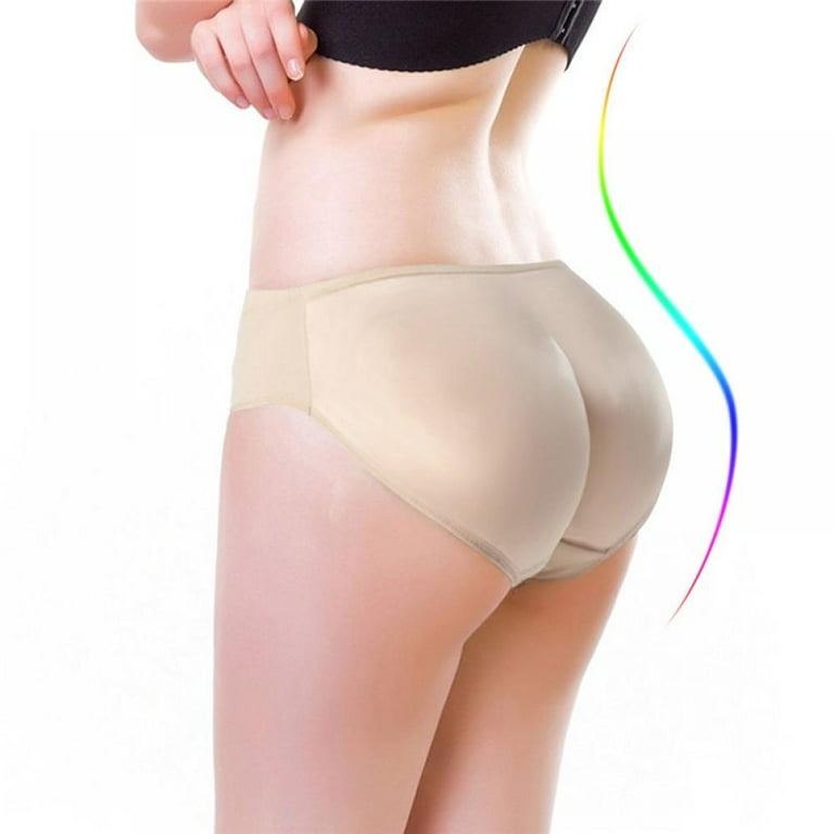 Women Butt Lifter Shapewear Briefs Seamless Padded Hip Enhancer Underwear,Black  XL 