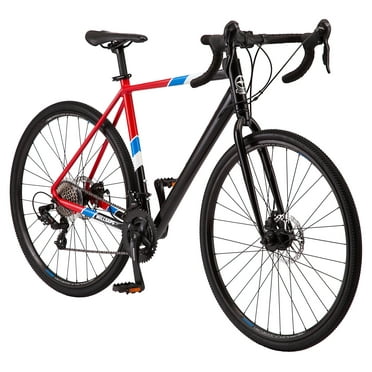 700c Schwinn Millsaps Road Bike, Unisex, 700c Wheels, 14 Speeds, Black / Red