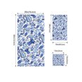 thumbnail image 4 of Boho Blue Floral Towel Set of 3, Soft Microfiber Bath Towels, Hand Towel, Washcloths, Farmhouse Botanical Vintage Paisley Flower Quick-Dry Absorbent Towels for Bathroom Kitchen Hotel Beach Gym Spa, 4 of 7
