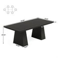 thumbnail image 2 of Demi Bonn 63" Dining Table, Farmhouse Wood Kitchen Table for 6 People, Rectangular Dinner Table for Dining Room, Home Office, Living Room Furniture, Black, 2 of 4