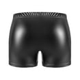thumbnail image 2 of Men Sexy Underwear Faux Leather Trunks Wet Look Pouch Boxer Beach Board Shorts, 2 of 7
